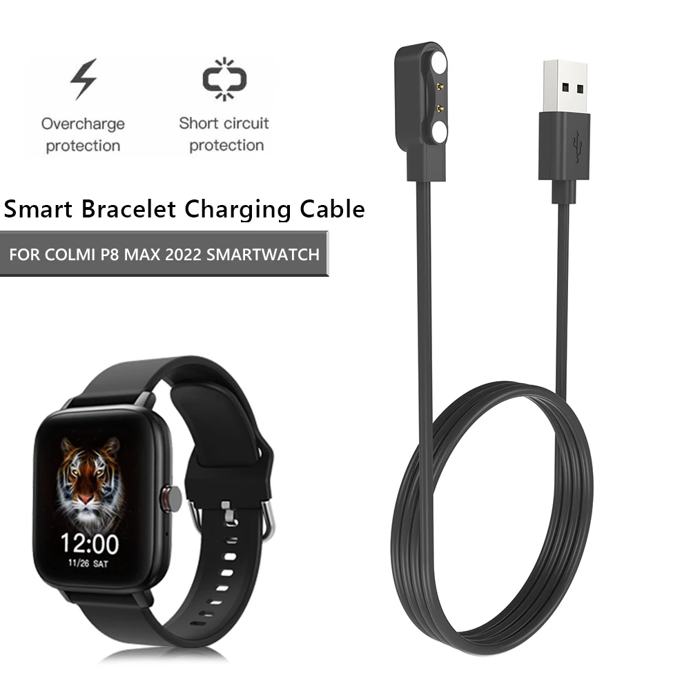 5V 1A Magnetic Charger Stable Charging USB Charger 1m Cable Charger Cable Multiple Protection for COLMI P8 MAX 2022 Smartwatch