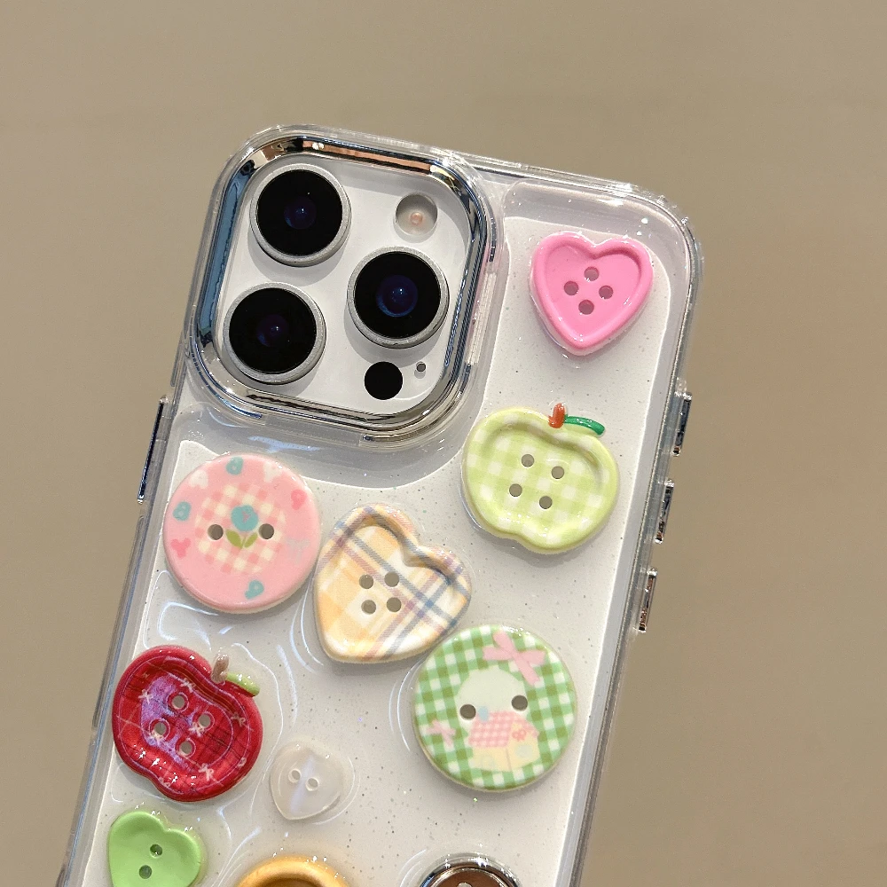 حافظة هاتف من راتنجات الايبوكسي ثلاثية الأبعاد على شكل قلب، مناسبة لهاتف آيفون 16 15 14 13 12 Pro Max 11 الغطاء الخلفي الواقي