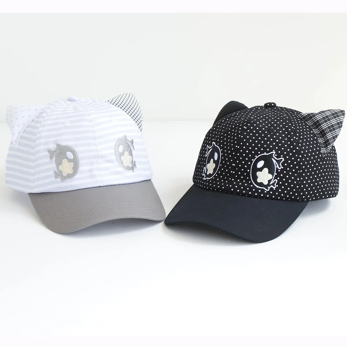 New Fashion New Style Casual Versatile Baseball Hat Street Beat Punk Cute Ear Fish Decorative Trendy Women Duck Tongue Hats