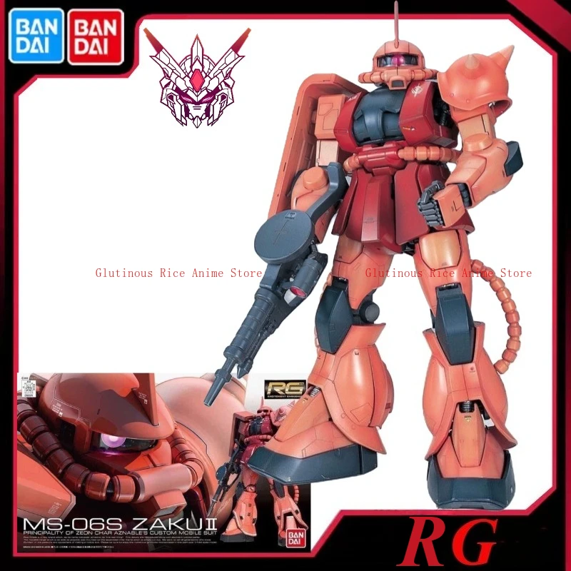 

Bandai RG Gundam MS-06S ZAKU 2 Action Figure Principality of Zeon Char Aznable Customized Mobile Immersive Gundam Model Kit Toys