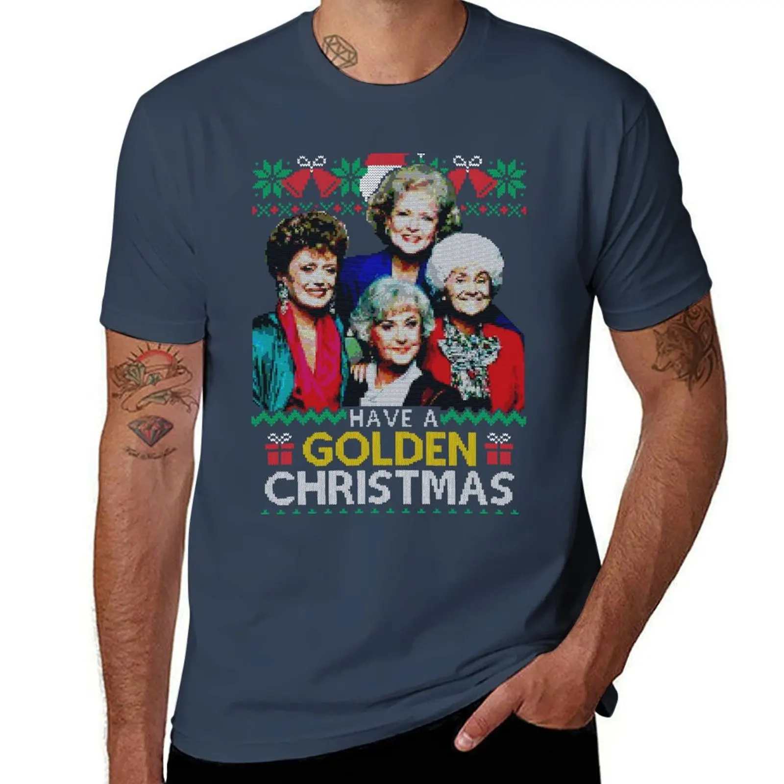 

Golden Christmas T-Shirt T-shirts man custom t shirt blanks Men's t shirts