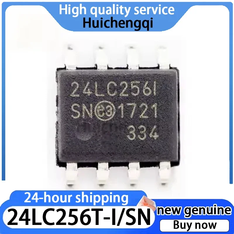 10PCS Original Genuine 24LC256T-I/SN SOIC-8 256Kb I2C Compatible Dual Wire Serial EEPROM Chip