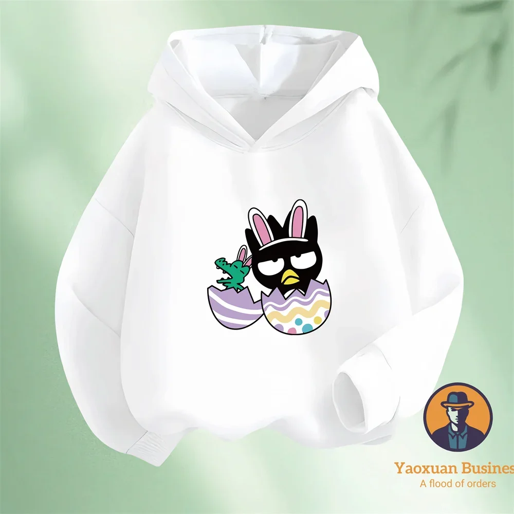 

Boys Girls Layered Wear Casual Pure Cotton Hoodie BADBADTZ MARU Autumn Winter Trendy Outerwear
