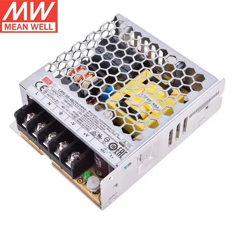 Taiwan Mean Well LRS-50-48  O/P +48V1.1A  Single Output Switching Power Supply AC-DC LED Driver Brand New Original