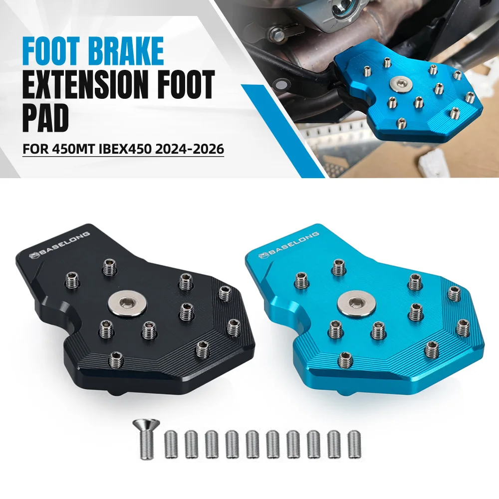 

ДЛЯ CFMOTO CF MOTO 450MT 450 MT Ibex 450 2024-2025-2026 Аксессуары для мотоциклов Задняя педаль тормоза Peg Pad Удлинитель наконечника 450 м