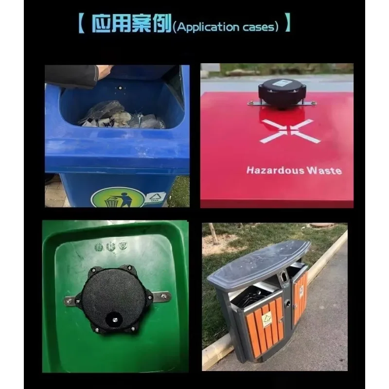 Dingtek DF703 Transdutor de nível de lixo sem fio inteligente compatível com IoT Transdutor ultrassônico de distância/nível