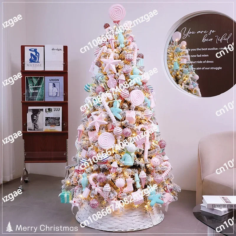 New Falling Snow Christmas Tree Home High-end Large Christmas Decorations Living Room DIY Ornament Landing