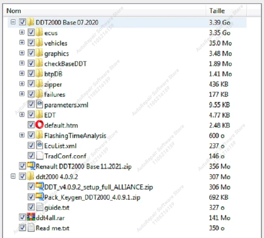 DDT2000 4.0.9.2 (patch_inside) + 베이스 데이터베이스 2023 진단 데이터 도구, 르노/닛산 차량용 딥 진단
