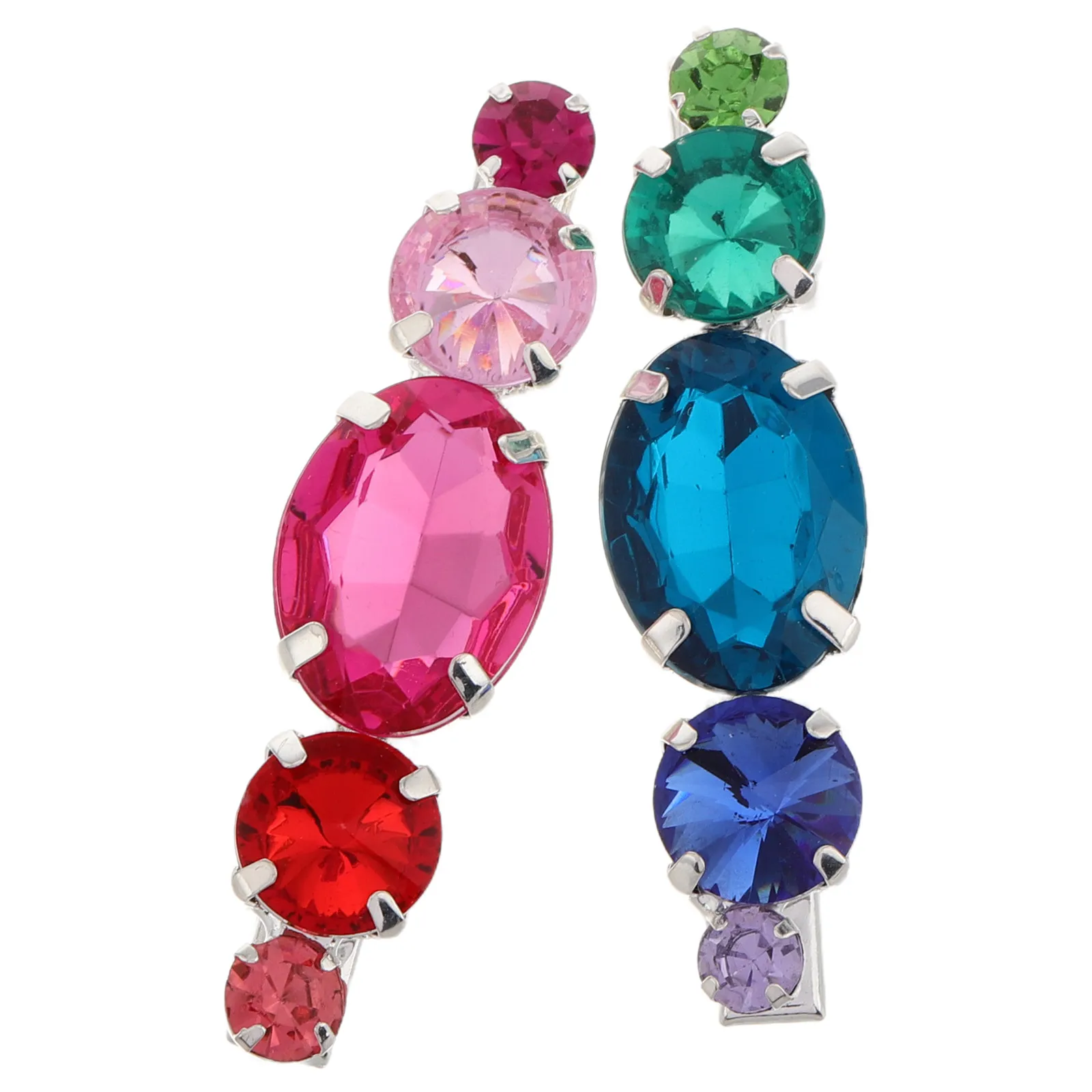 

2Pcs Rhinestone Clips for Women Clips For Thick Hair Short Hair Accessories Metal Elegant Bangs Jewelry