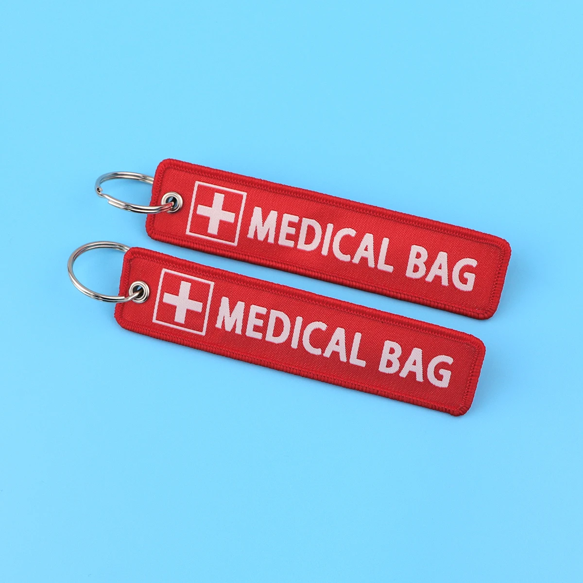 

Medical Bag Key Tag Embroidery Keychains Motorcycles Keychains Adorn Key Ring Accessories Gifts 1pc