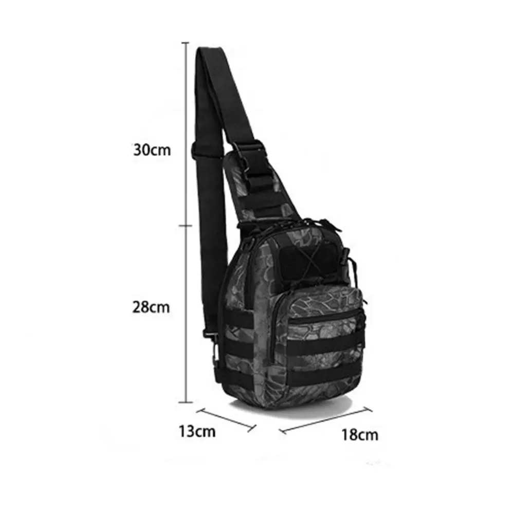 Tactical Sling Bag Casual Oxford Cloth Waterproof Crossbody Bag Camouflage Sling Backpack Outdoor Travel Hiking