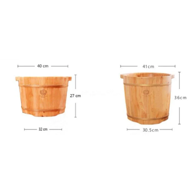 Cedar Wood Foot Bath Bucket High Temperature Resistant Small Wooden Basin Solid Wood Foot Wash Container