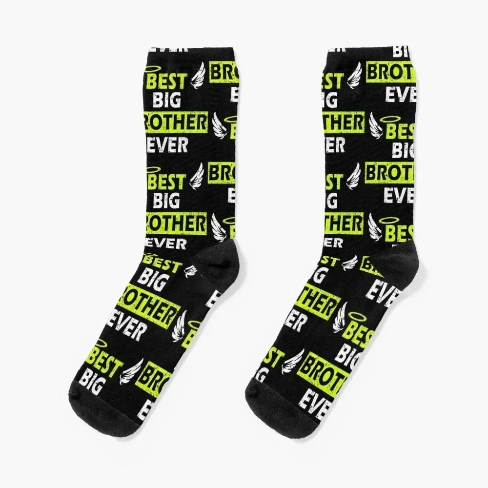 

Best Big Brother Ever - Perfect Gift Design with Wings Socks with print men cotton high quality Socks Men's Women's