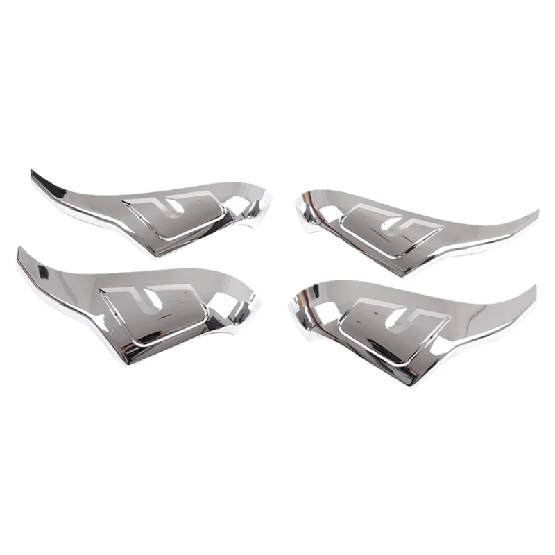 A11F-4 Pcs Silver Tail Light Cover Decorative Cover Protective Cover For Toyota FJ Cruiser 07-21 Decoration Accessories