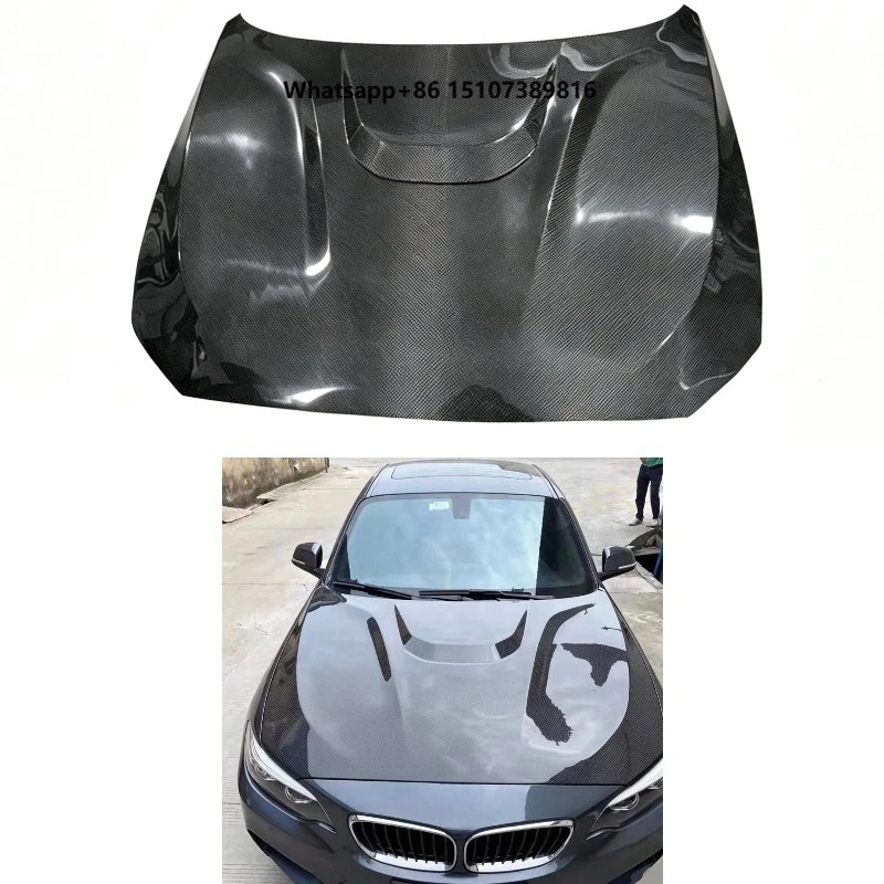 Carbon Bolt-On Black Carbon Fiber Engine Hood for 2 Series F20/F22/M2/F87/M2C (2014-2021) M2/M235i