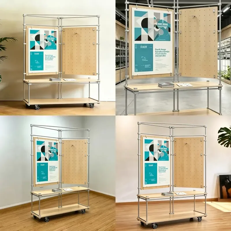 Birch Aluminum Alloy Layered Shelf Ocean Hole Plate Display Cabinet Entrance Partition Advertising Stand