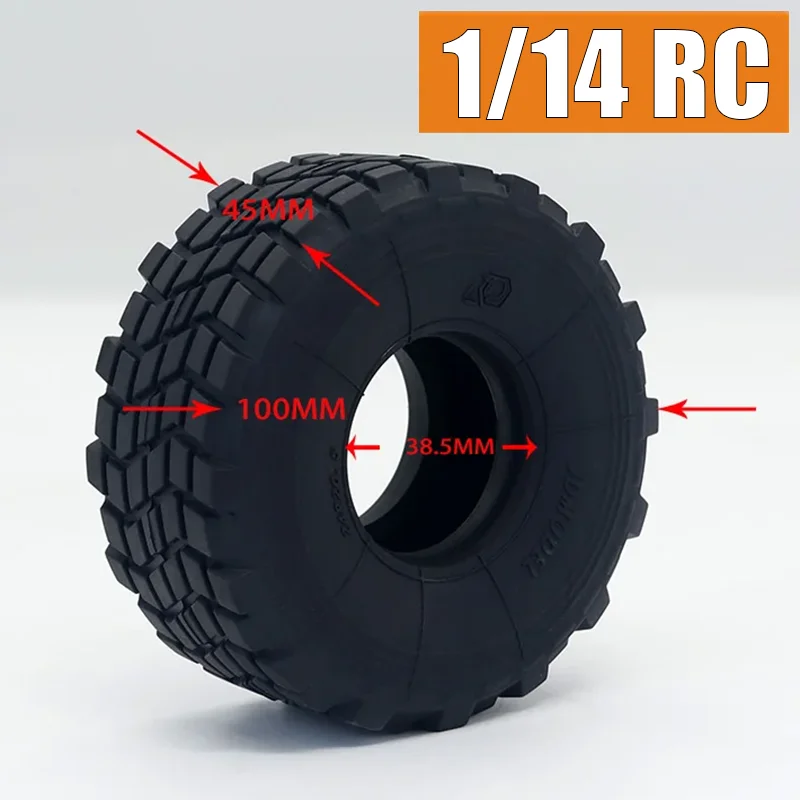 Camioneta RC JDM-190 Escala 1:14 con Neumáticos de 100 mm de Diámetro XS45 ​ ​ ​ ​ ​ ​ ​ Piezas de Repuesto para Camiones SCANIA Tamiya 770S R620 y VOLVO ACTROS AROCS