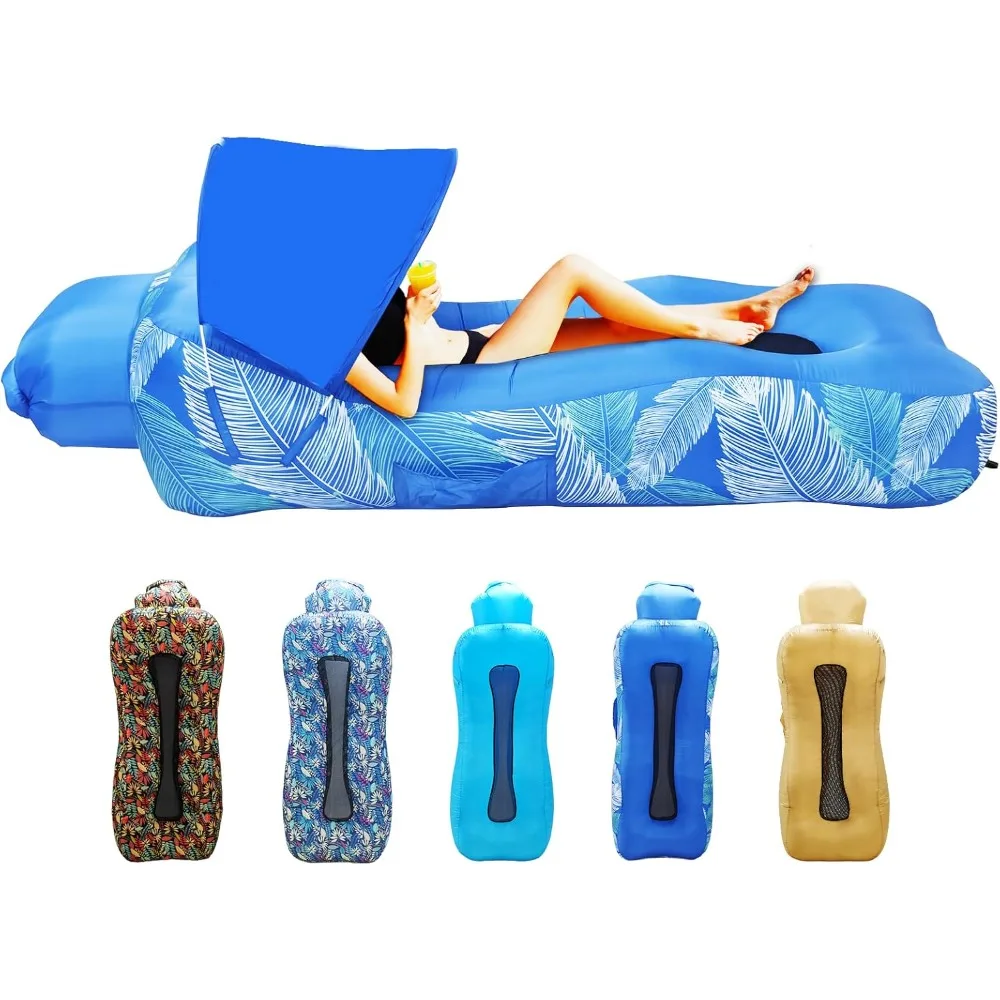 

надувной диван, надувной шезлонг, воздушный диван | без насоса выдувной диван | эргономичный дизайн, воздушные диваны на открытом воздухе для кемпинга и парка