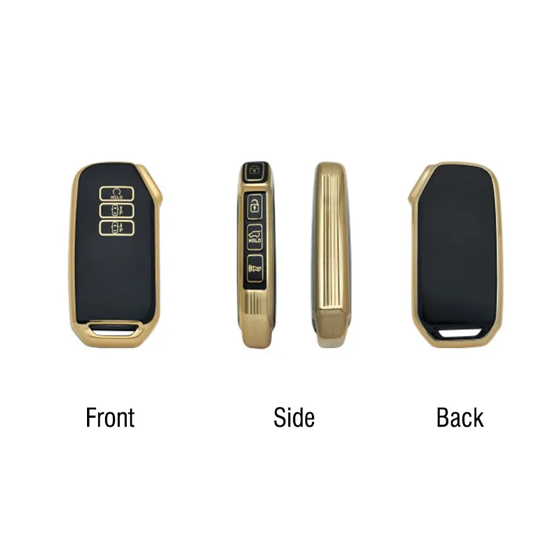 Gold 7 Button Tpu Car Key Case Cover for Kia 2022 Sportage 2023 Niro Hybrid 2021 Sorento 2021 2022 MQ4 2022 EV6 GT-Line K8 V6