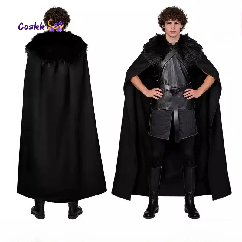 Série de Cosplay de Filmes: Game of Thrones - Fantasia de Cosplay de Jon Snow de alta qualidade, conjunto completo KKcos, fantasia de Halloween
