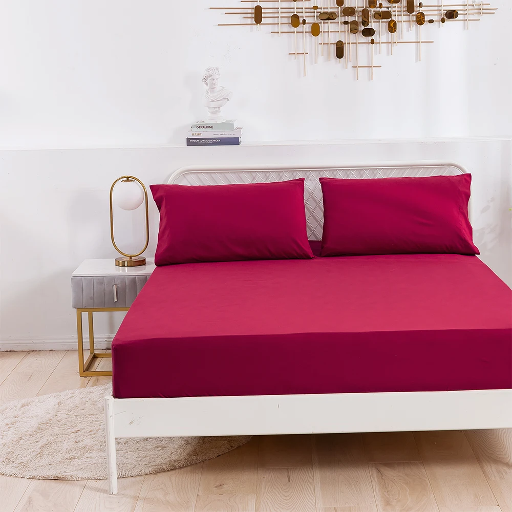Bed Sheets Bed Linens Set Elastic Fitted Sheet Full Double Queen King Size Adjustable Bottom Sheet Mattress Protector Bedsheet