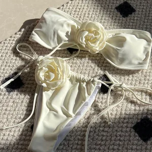 14 Farben 3d Blumen hoch geschnittener Bikini weibliche Bikini weibliche Bad von zwei Teilen Bikini Set Badewidrige Schwimmen K5265 6 Hauptverkaufsflowers 3D - №5