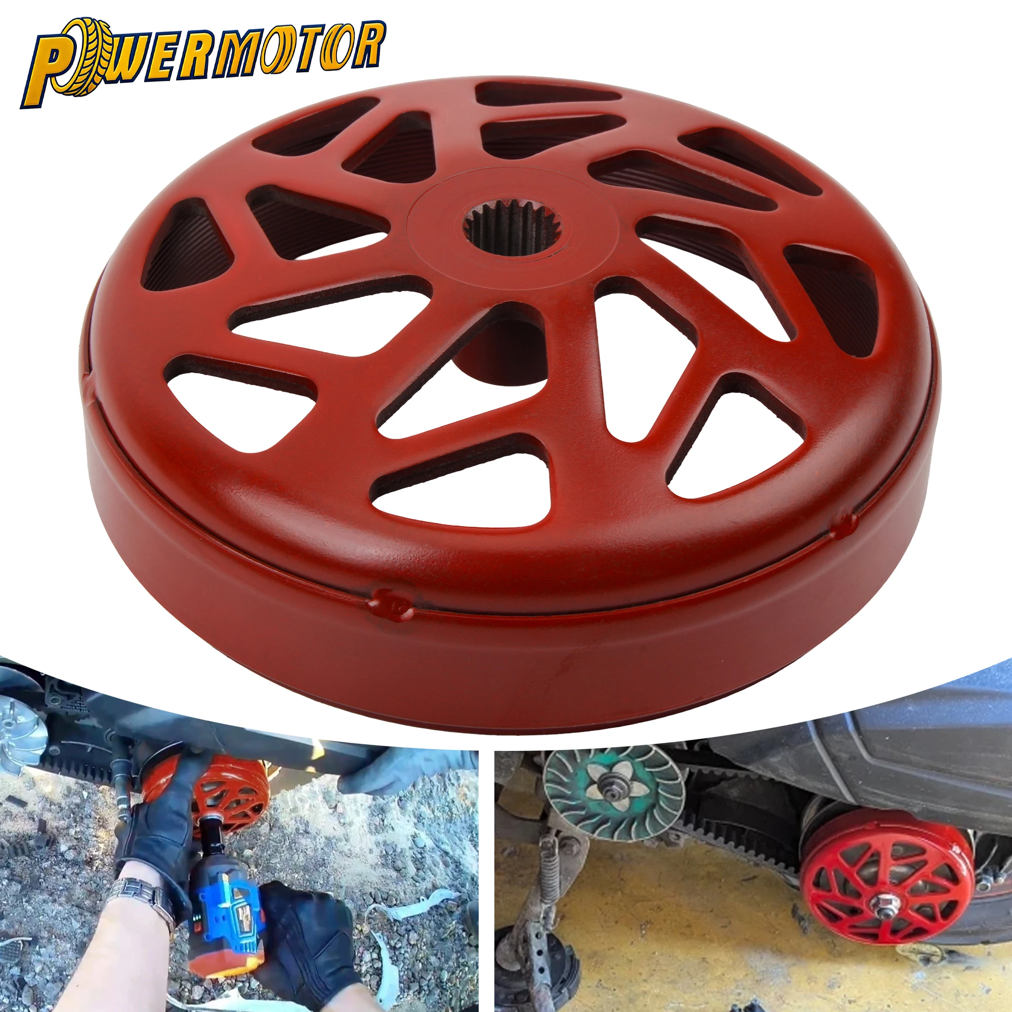 

Scooter Moped ATV High Performance Racing Hollow Design Clutch Bell Drum Parts For GY6 125cc 150cc 200cc 152QMI 157QMJ Engine