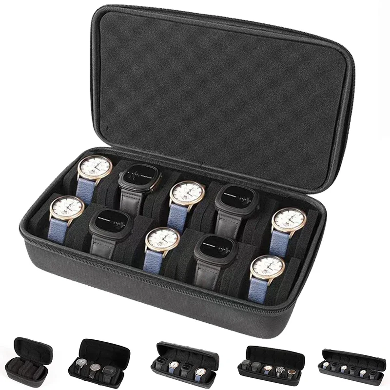 Watch Box Organizer For Men or Women Watch Travel Case Portable Storage Watch Display Holder for Wristwatches and Smart Watches