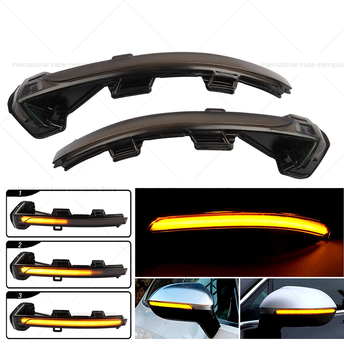 Dynamic Flasher LED Turn Signal for VW Passat B8 Option Arteon Lamp Mirror Indicator Serial 2016 2017 2018 2019 2020 2021