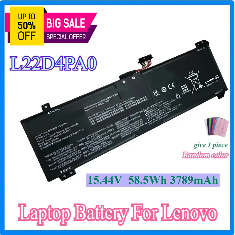 

L22D4PA0 Laptop Battery for Lenovo G5000 LOQ 15APH8/15IRH8/16APH8/16IRH8 L22B4PA0 L22M4PA0 L22X4PA0 Legion Slim 5 16APH8/16IRH8