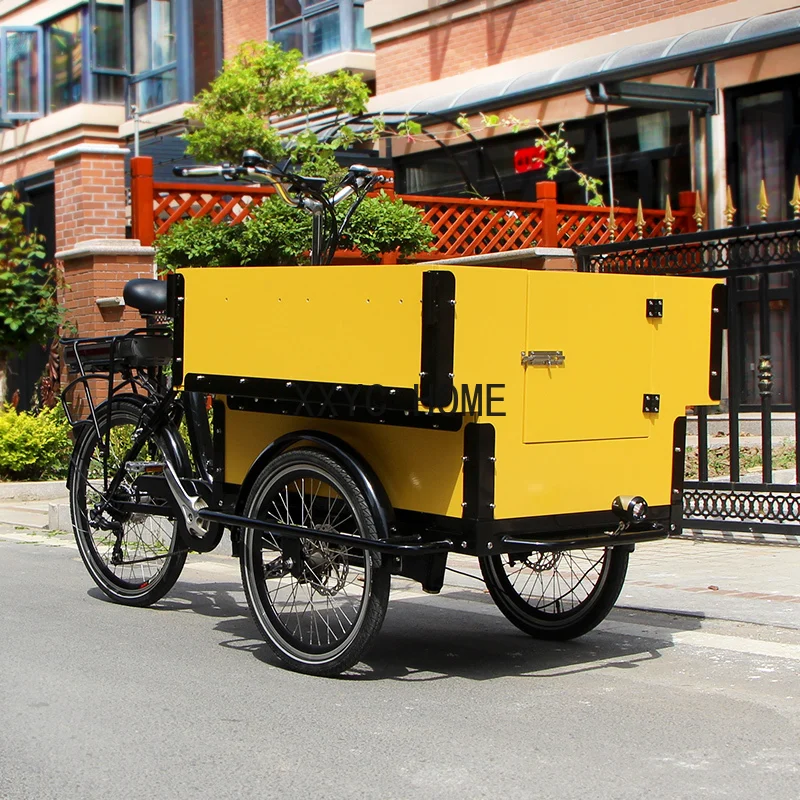 Gelato Cart Lastenfahrrad Three Wheel Bike Electric Tricycles Cargo Bike Electric Bicycle