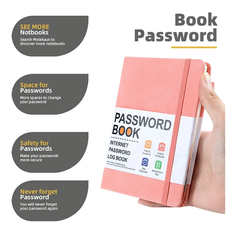 Password Keeper Book Computer Password Organizer Book With Alphabetical Tabs Pocket Address Log Notebook For Account Details