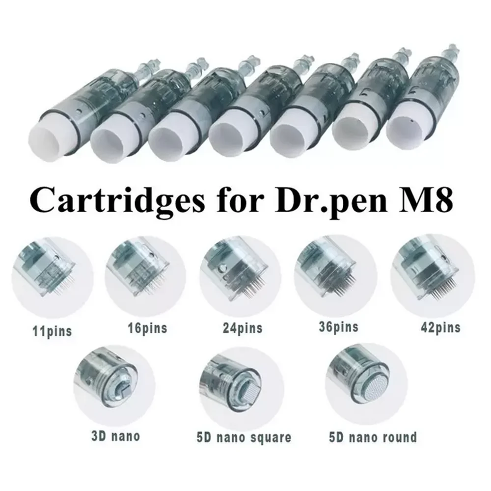 Dr. pen Ultima M8 Nano Needle 3D 5D Round Nano Cartridge MTS 11 Pin 16 Pin 36 Pin 42 Pin for Dr. pen Ultima M8 Device