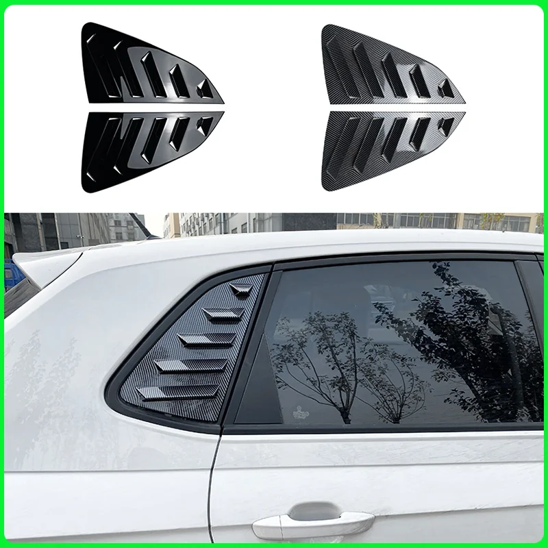 

Car Rear Window Shutter Cover Trim Rear Triangle Window Shade Spoiler Bodykits For VW Polo Mk6 GTI TGI TSI MPI 2018