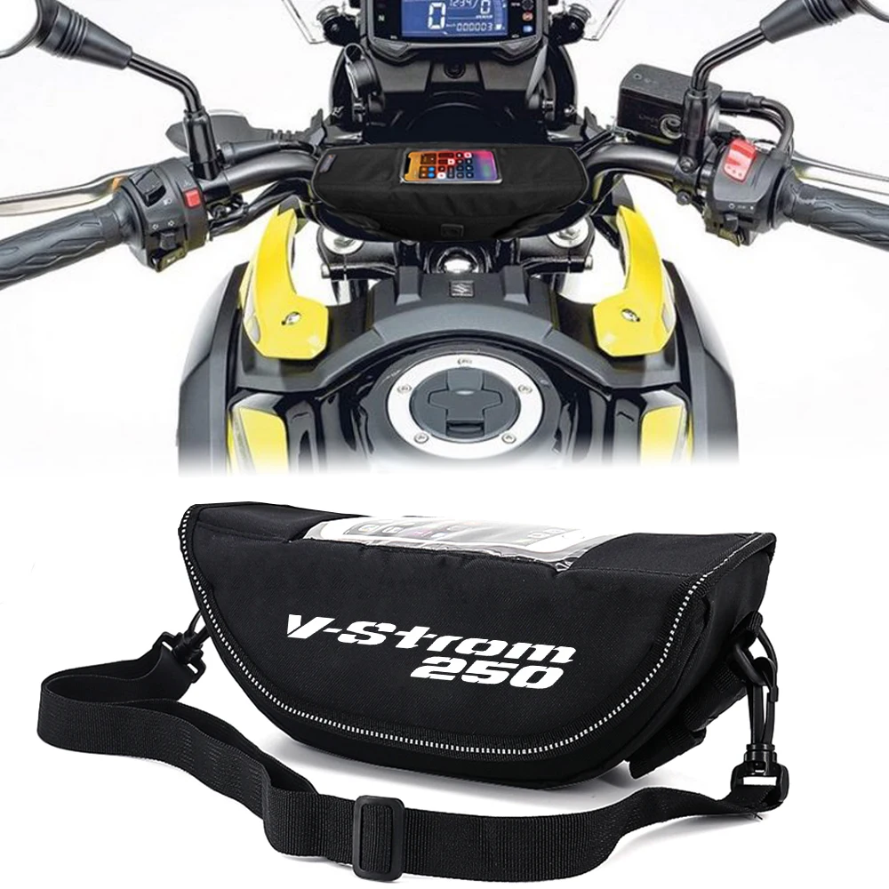 

For V-strom 250 Motorcycle accessory Waterproof And Dustproof Handlebar Storage Bag navigation bag