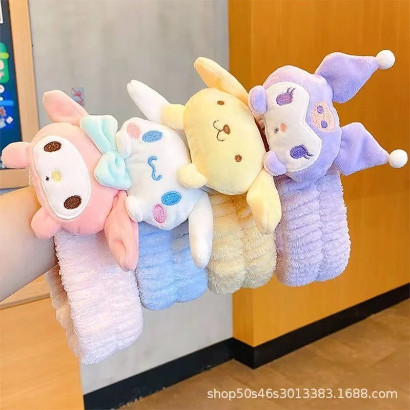Повязка на голову Sanrio с рисунком для женщин, повязка для мытья лица, модные аксессуары для волос для девочек