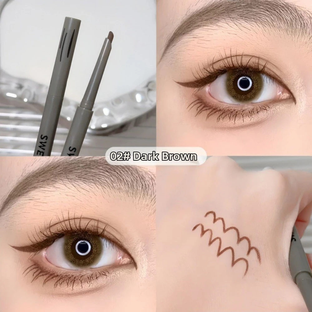 Matte Finish Rose Red Eyeliner Waterproof Formula Silky Smooth Lying Silkworm Eyeliner Long-lasting Easy To Color Eyeliner Pen