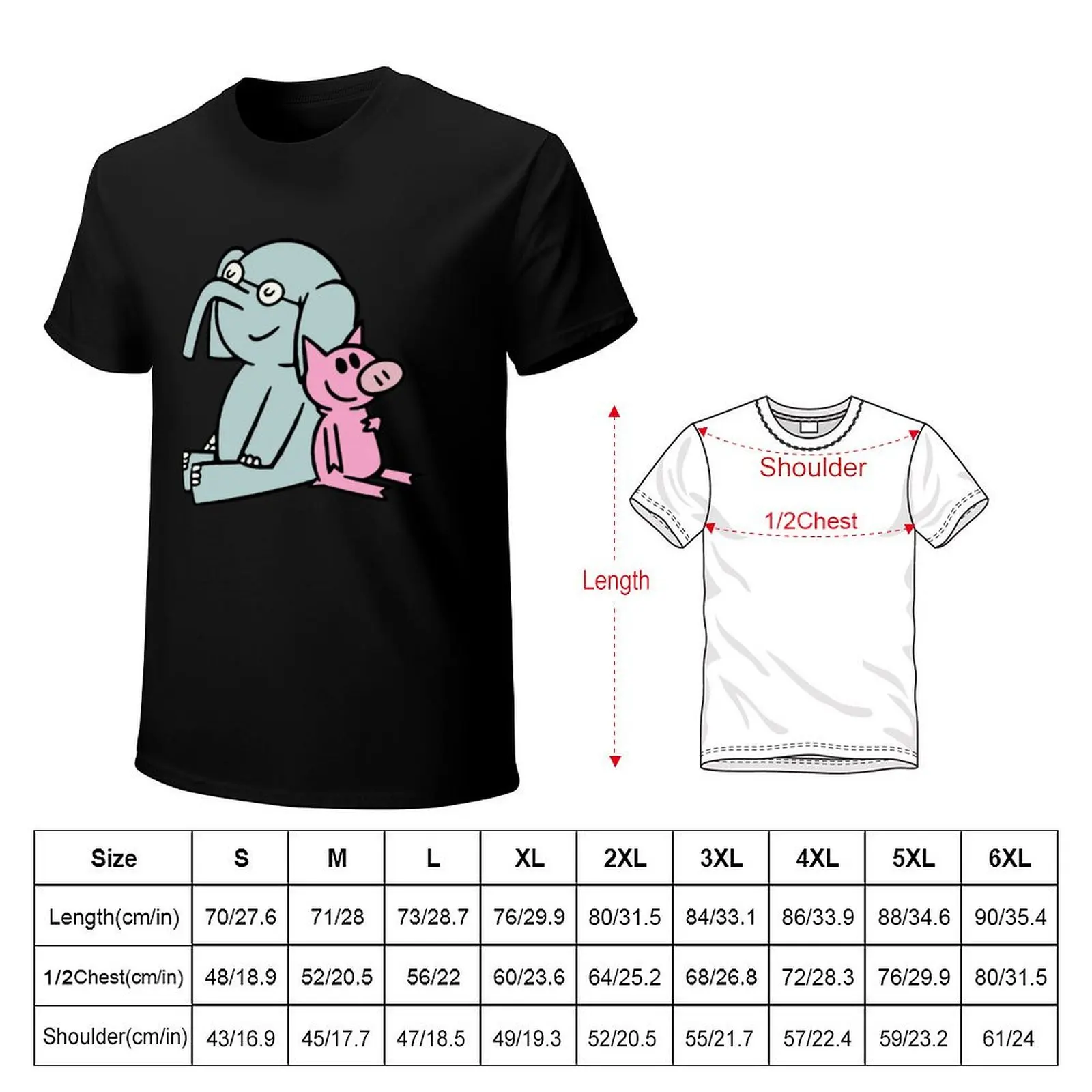 Elephant and Piggie - Gerald and Piggie 4 T-Shirt Breathable Mesh Panel T-Shirt