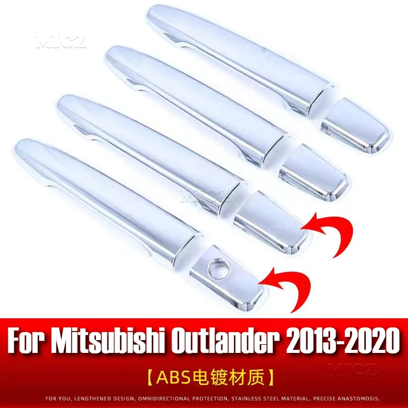 

For Mitsubishi Outlander 2013-2020 Car Styling ABS Chrome Door Handle Protective Covering Cover Trim