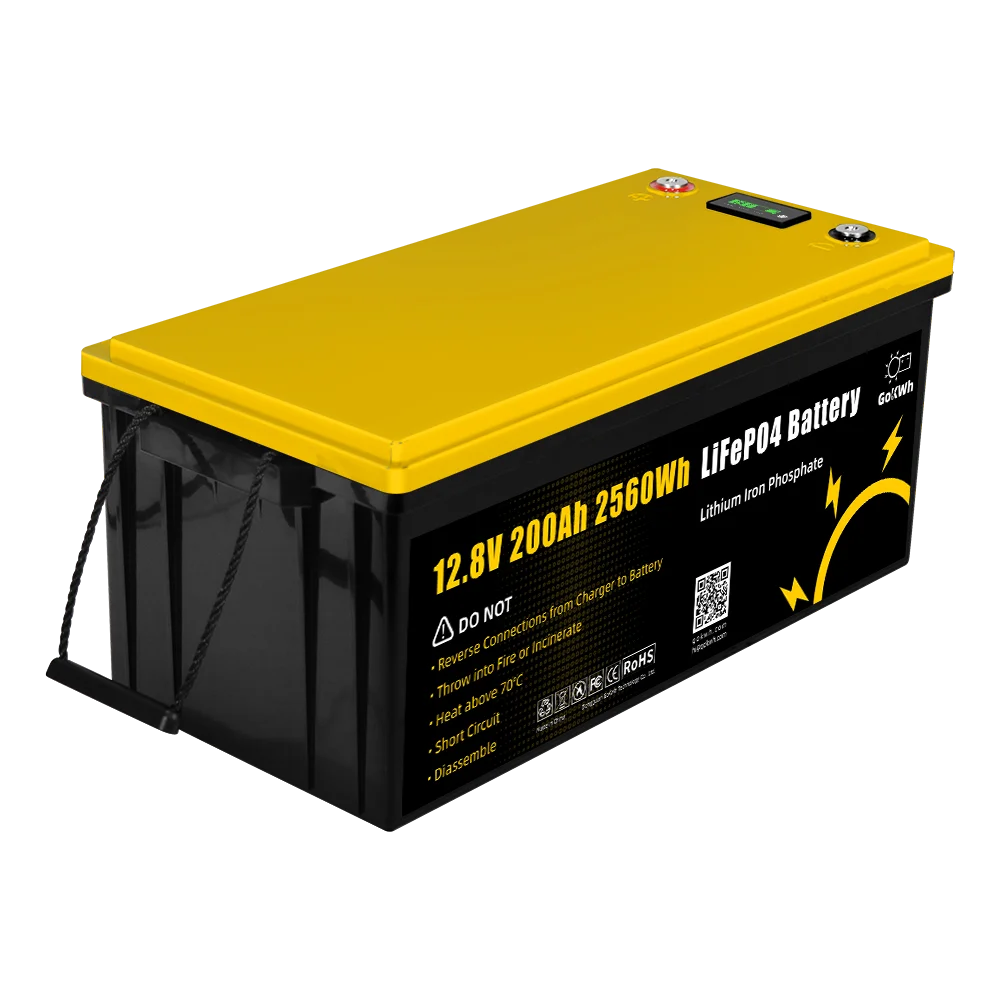 

Hot Selling Brand New GoKWh Lithium Ion Batteries 12V 24V 100Ah 200Ah Lifepo4 Solar Battery Energy Storage Home Boat RV Outdoor