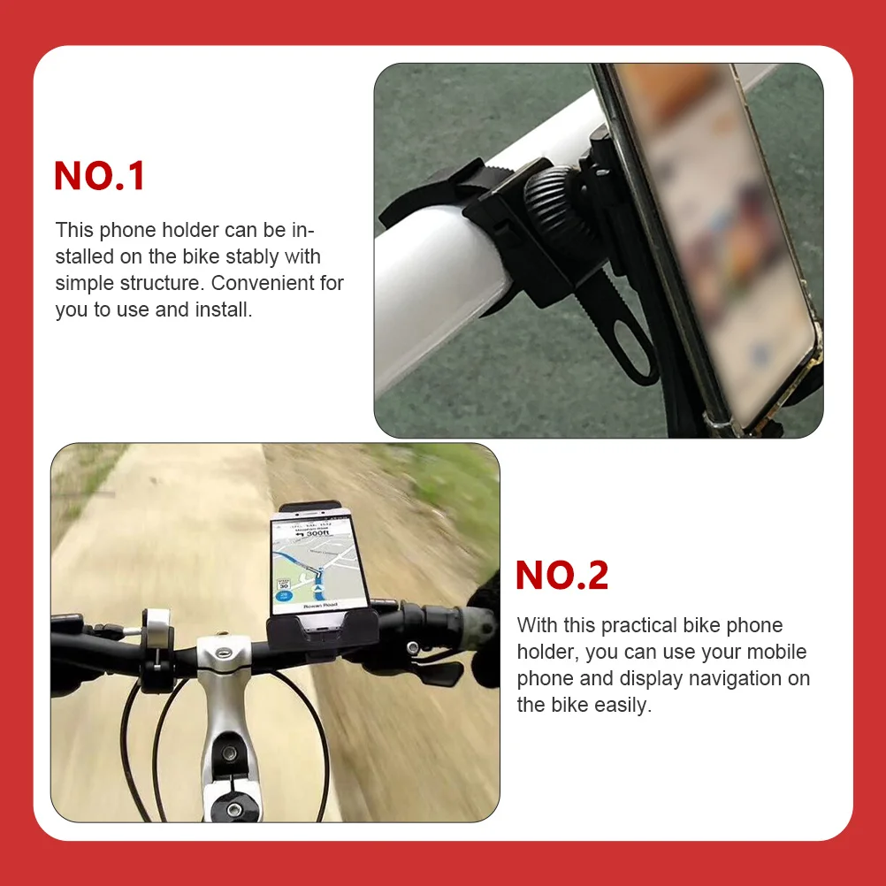 

Bike Phone Holder Practical Stable Cellphone Mount for Motorcycle Handlebar Durable Lightweight Adjustable Bike Phone Bracket