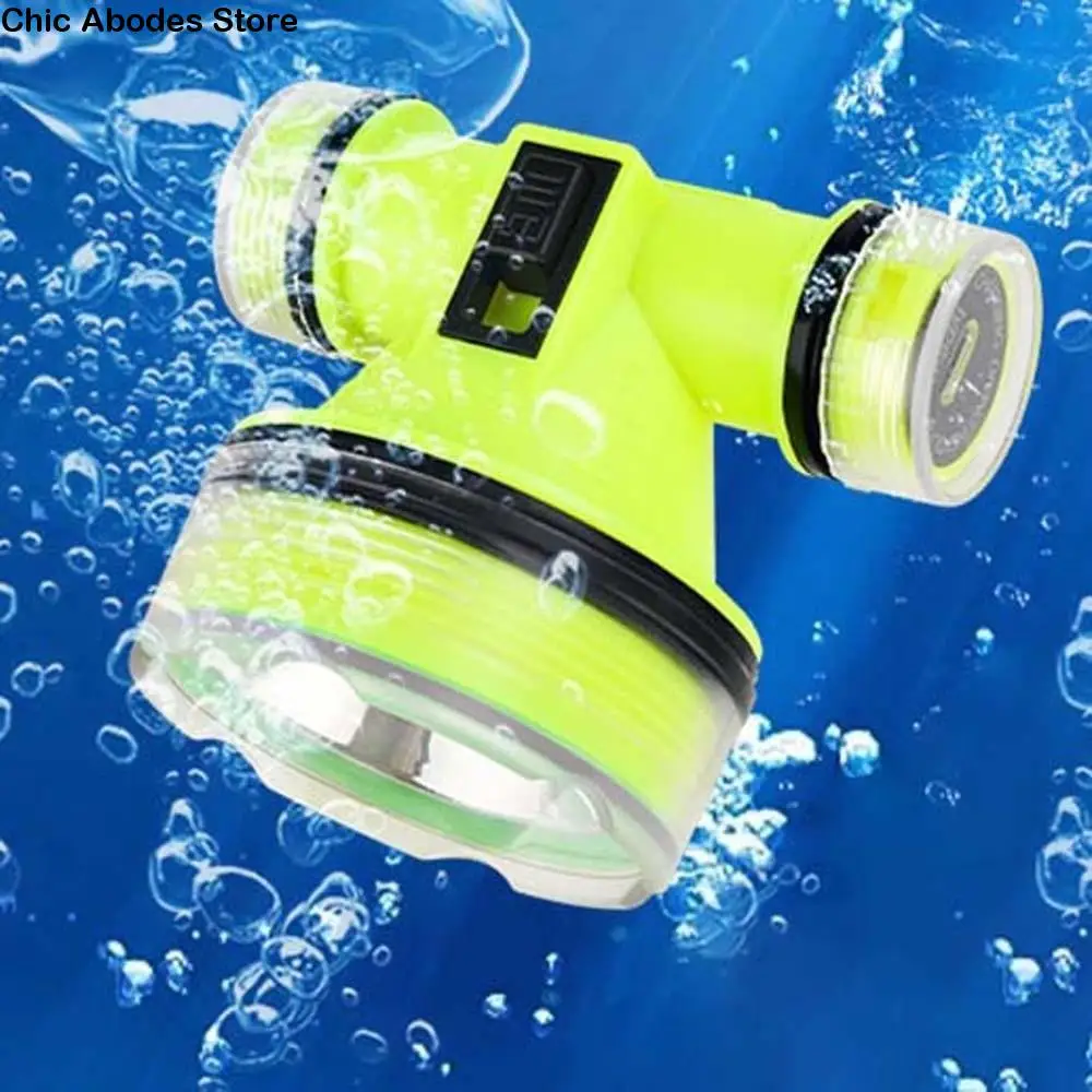 

1200mAh Diving Headlamp Portable Magnetic Switch Head Mounted Mining Lamp Elastic Adjustable Underwater Headlight Wilderness