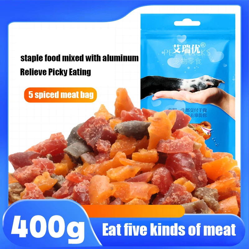 

Pet snacks five kinds of meat meat grain bag dog snacks teddy snacks 400g