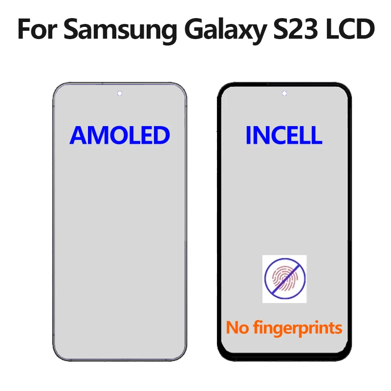 Frontal S911B Display TFT For Samsung Galaxy S23 S911 With Frame Display Touch Screen Digitizer For S23 S911U 5g LCD INCELL