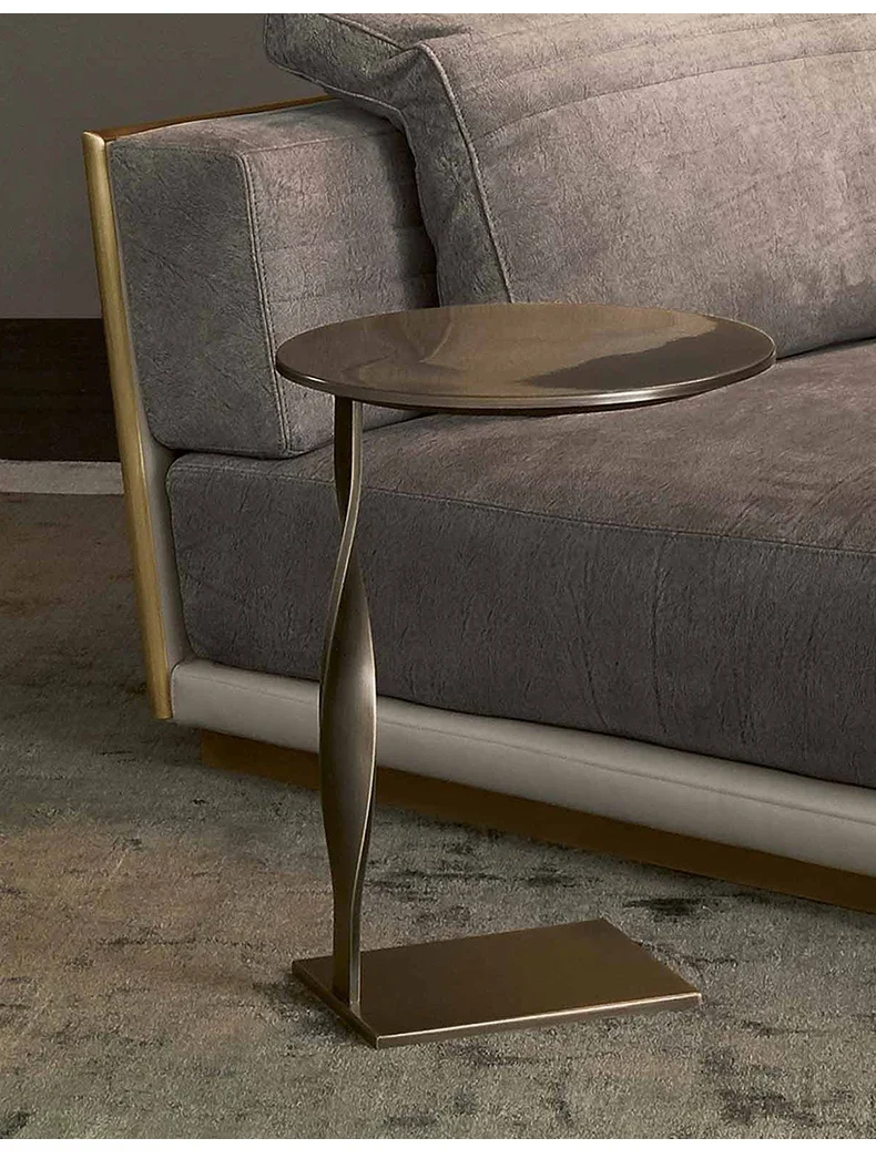 

Мраморный угловой стол, итальянская светлая роскошная маленькая квартира, круглый стол, современный и простой