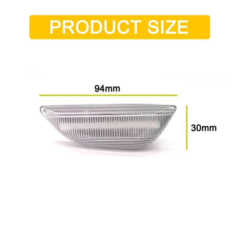 12V Clear Lens แบบไดนามิก LED Side Marker โคมไฟสำหรับ Opel Mokka 12-2016 Mokka/X 16-2019ลำดับกระพริบตาเลี้ยวไฟสัญญาณ