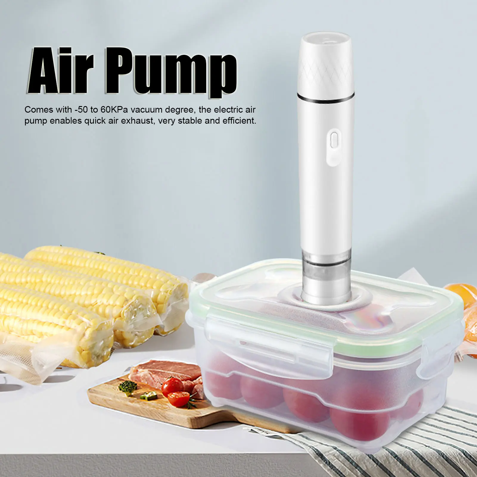 Air Pump Vacuum Sealer Electric Air Pump Handheld Vacuum Sealer Cordless Sealing Machine Tool for Food Storage Electric Air Pump
