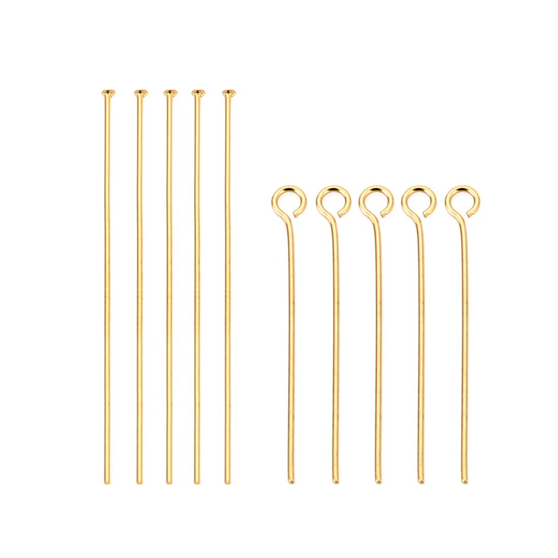 50-100pcs/Lot Stainless Steel Eye Pins Flat Head Pins 9 Shape Pins Suitable For DIY Handicrafts Accessories Wholesale