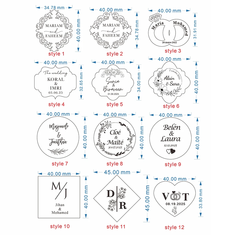 50 pcs Mirror Gold custom wedding chocolate sticker labels,  label anniversary chocolate sticker labels, wedding engagement gift