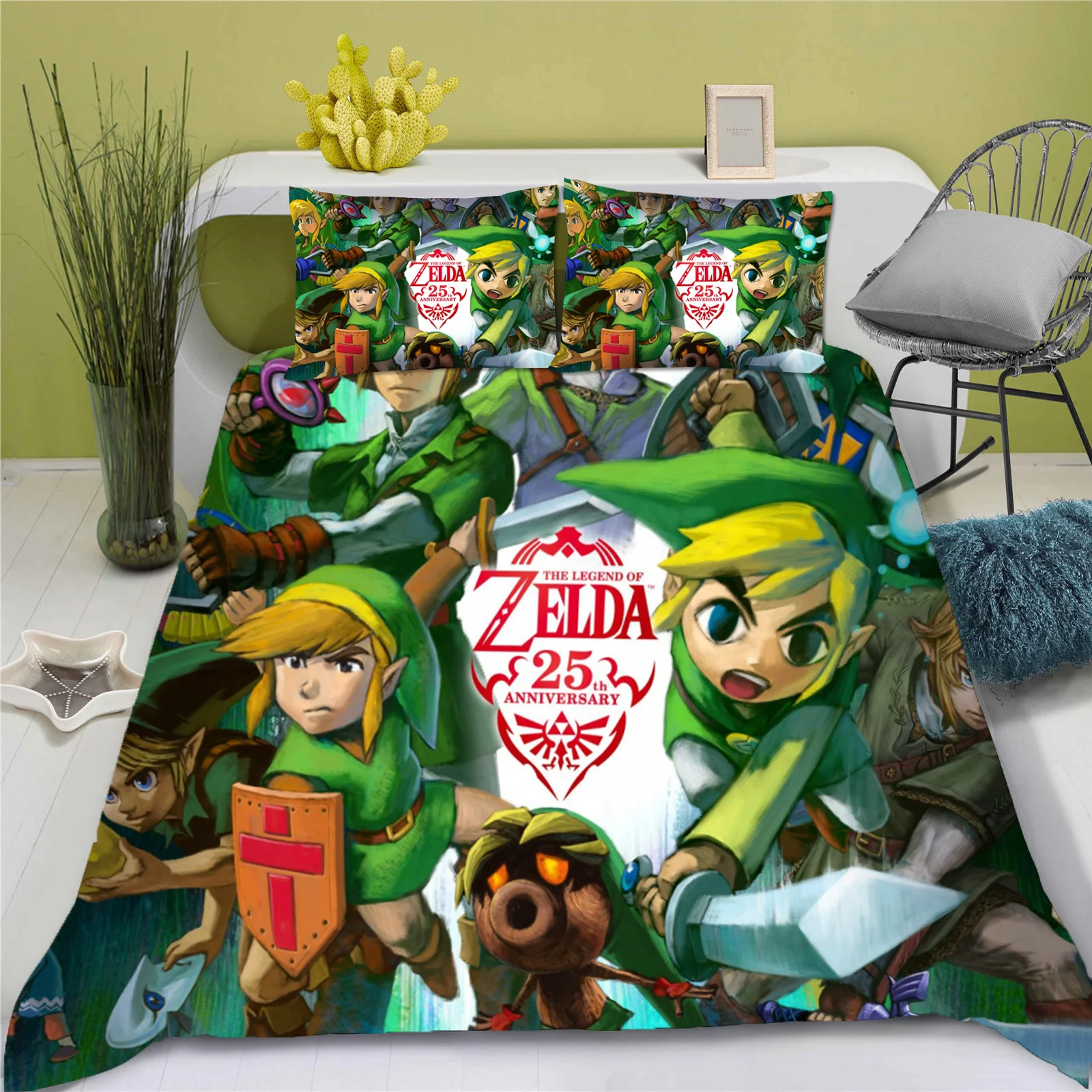 

The Legend of Zelda Duvet Cover Home 3D Printed Pillowcase Set Adult Children Comforter Bedding Fashion Boy Girls Game Animation